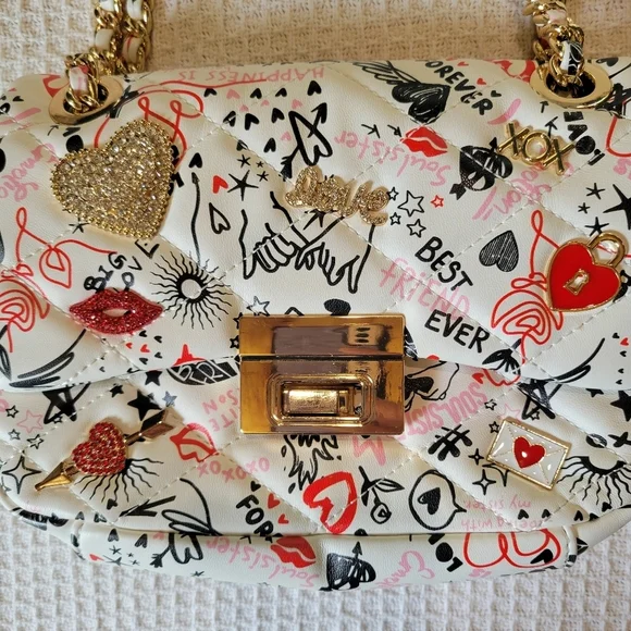 ALDO Trendy White Graphic Shoulder Bag - Picture 5 of 14